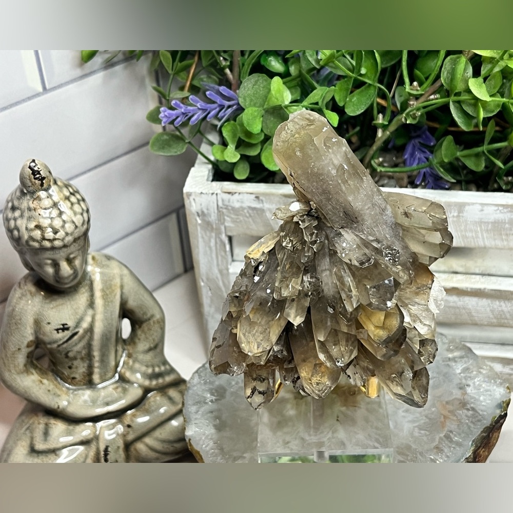 Stunning Smokey Quartz Cluster Gem Rock Collector - Picture 2 of 6